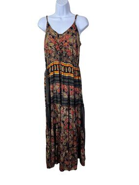 me 2 magic maxi dress NWT ME 2 MAGIC Boho Floral Maxi Dress womens S Small Beige Crinkle Gauze  New